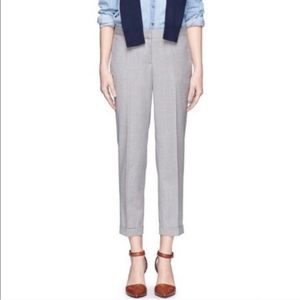 J Crew Cafe Capri Grey Wool Cropped Trousers S 4